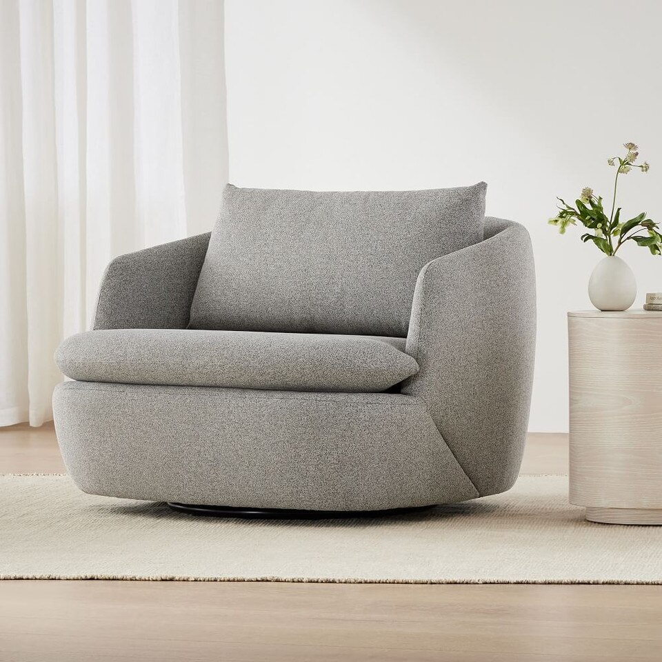 Crescent Grand Swivel Chair West Elm Australia
